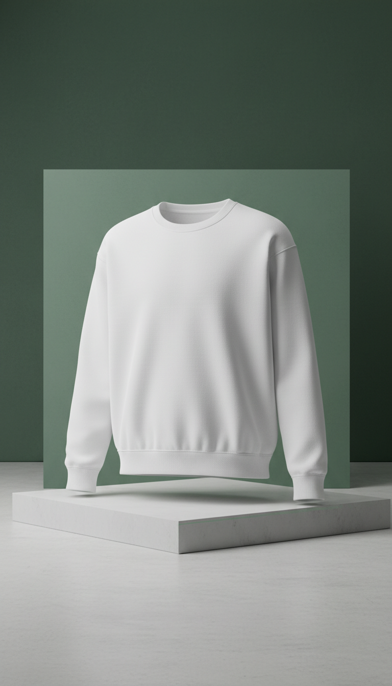 White Crewneck Statement Sweatshirt